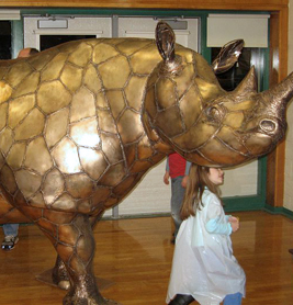 Bronze rhino