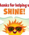 Thanks for helping us shine