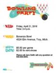 Bowling Party Flyer