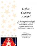 Red Carpet-Theme Flyer for Teacher Appreciation