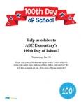 100th Day of School Flyer