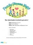 Family Fitness Night Flyer