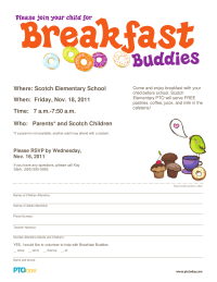 Breakfast Buddies Invitation