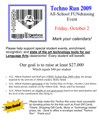 Middle School Fun Run Announcement Flyer