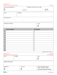 PTO Today: Silent Auction Bid Sheet