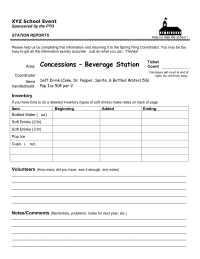 Summary of Supplies and Activity Per Station/Booth