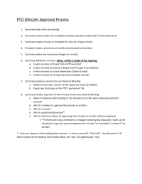 Approval and Distribution Process for our PTO Minutes