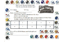 Football collection sheet