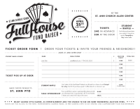 Full House Fundraiser Ticket Order Form