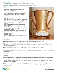 Volunteer Appreciation Trophy Directions Sheet