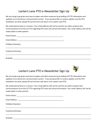 eNews parent sign up form