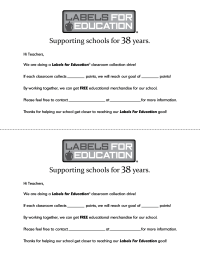 Labels for Education Teacher Letter