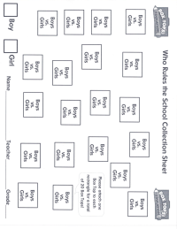 Boys vs. Girls Collection sheet generic for any school