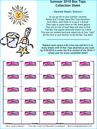 Summer collection sheet/ 25 box tops