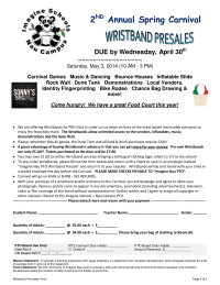 Wristband Pre-Sales Form