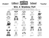 Webkinz 25 count Editable Collection Sheet