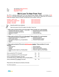 PTO Today: Teacher Survey