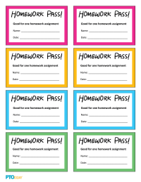 Homework Passes for Students