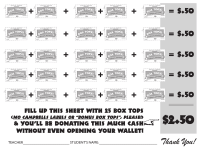 25 squares collection sheet