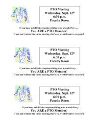 PTO Meeting Reminder