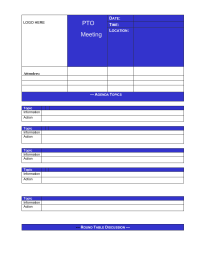 PTO Meeting Agenda Template