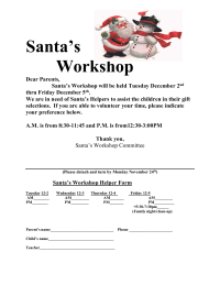 Santa Shop letter