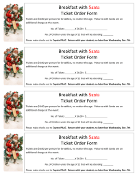 Breakfast with Santa Order Form