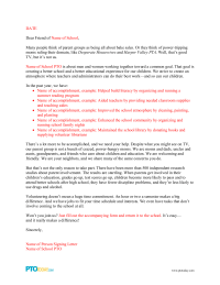 PTO Today: Parent Involvement Letter 1