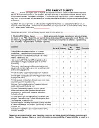 PTO Parent Survey -  Beginning of Year