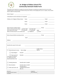 Community Outreach Intake Form