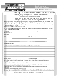 Campbell's Labels for America form 09-10 /  Word format