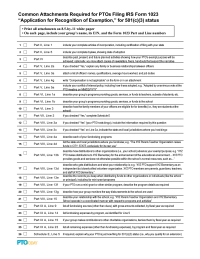 PTO Today: IRS Form 1023 Common PTO Attachments Checklist