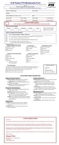 Membership/Volunteer Form