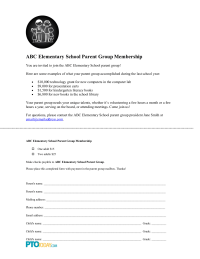 Parent Group Membership Form