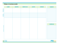 School Week at a Glance worksheet (Spanish)