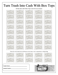 Trash to Cash 50 Count Collection Sheet