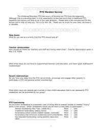 PTO member survey