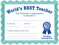 Teacher Appreciation Certificate