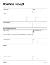 PTO Today: Nonprofit Donation Receipt