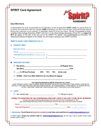 Membership Drive - Merchant Donation Agreement