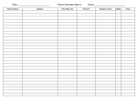 Parent Volunteer Sign-in Sheet