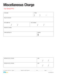 PTO Today: Miscellaneous Charge Form