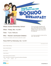 Boohoo Breakfast Invitation