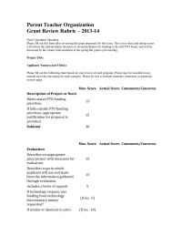 PTO Grant Rubric