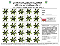 Winter Snowflake Boxtops Collection Sheet