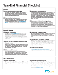 Year-End Financial Checklist