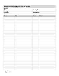 attendence sheet