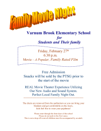 Family movie night flyer