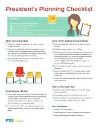 President's Planning Checklist