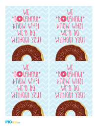 Doughnut Gift Tags for Teacher Appreciation